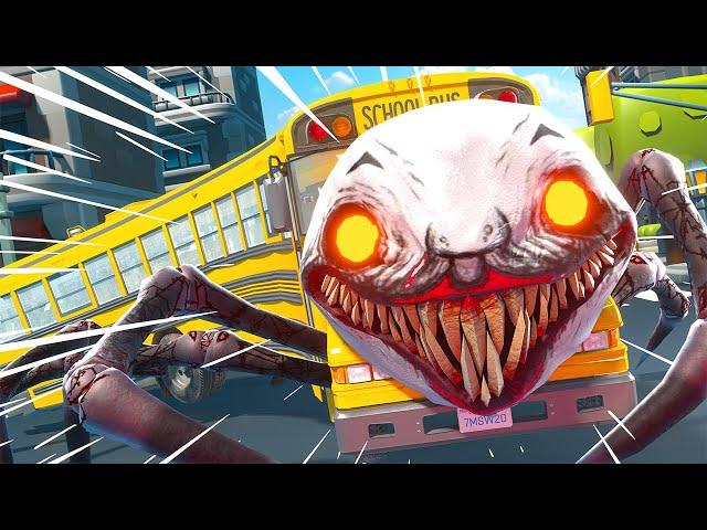 School Bus TRANSFORMS into ️SPIDER CHOO CHOO CHARLES  - COMPLETE EDITION (Part 3)