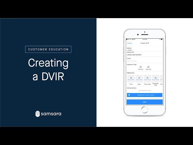 Driver App - Creating a DVIR