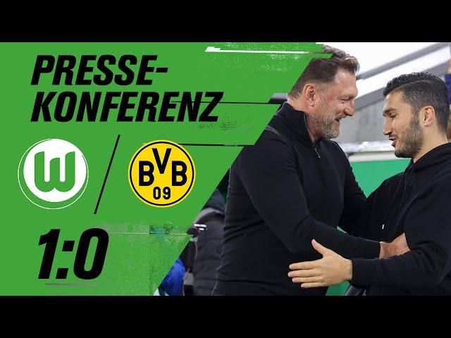 „Wir hatten heute die bessere Bank! “| Pressekonferenz | VfL Wolfsburg - Borussia Dortmund.