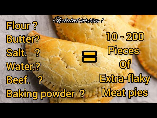 Meat pie dough ingredients that make up to 200 pieces of Nigerian meat pie recipe