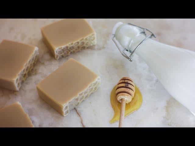 Homemade honey & rice milk soap Natural deluxe soap