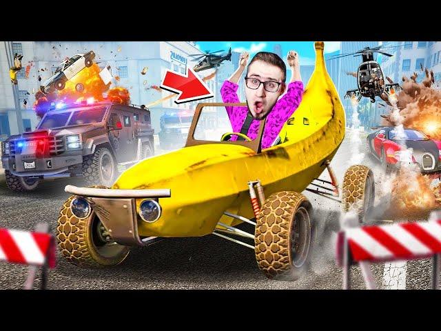 МАШИНА БАНАН vs 1.000 ПОДПИСЧИКОВ! ДОГОНИ МЕНЯ ЗА 7 МИНУТ И ПОЛУЧИ 500.000$! (GTA 5 RP)