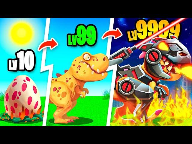 Evolving BABY DINO to GOD DINO in Dino Bash