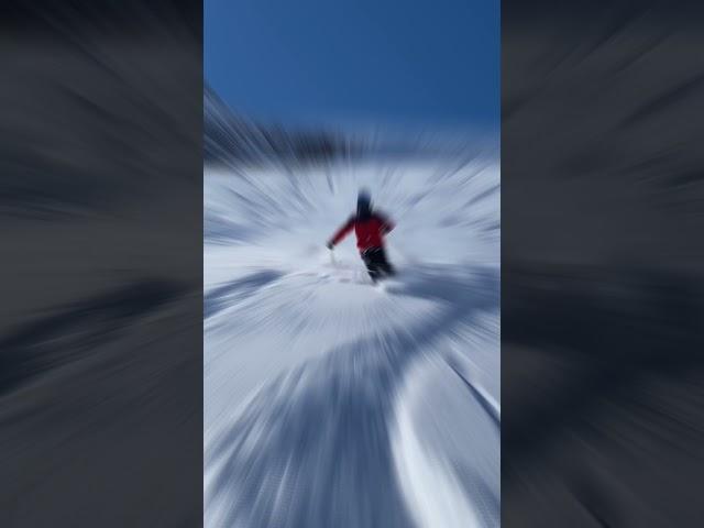 Short turns in powder.  #powder #ski #лыжи