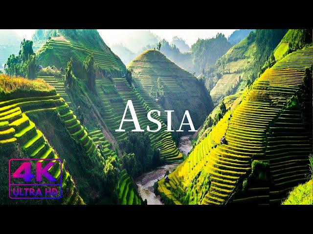 FLYING OVER ASIA ( 4K UHD ) • Stunning Footage, Scenic Relaxation Film with Calming Music