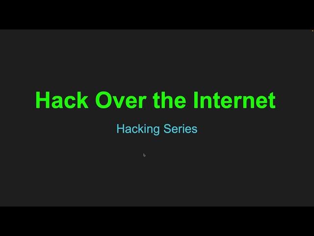 How hackers hack any computer over the internet using payload.