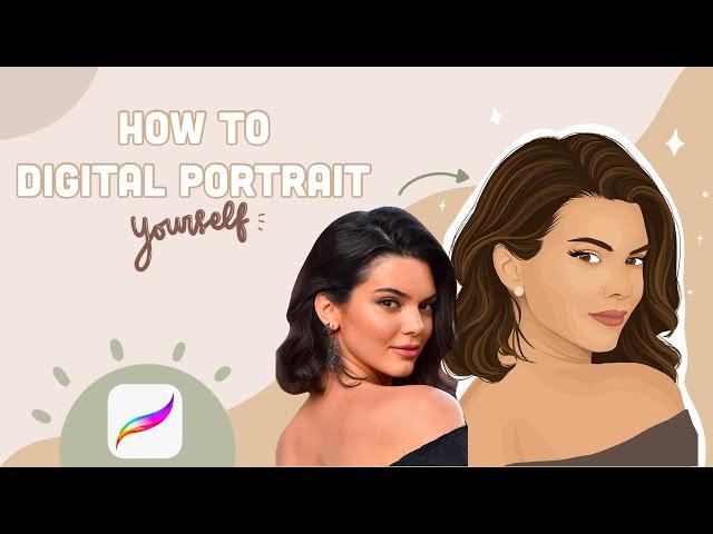 How to cartoon yourself / Digital portrait from photo | Procreate  IPad Air 3