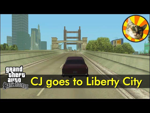 CJ drives to GTA III's Liberty City | GTA: San Andreas | Just Driving #151