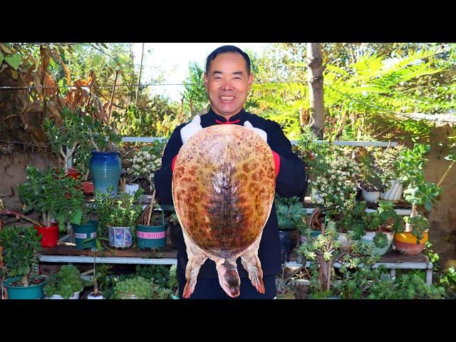 The BIGGEST Soft-shell Turtle Ever! Cooked with Homemade Mud Oven! | Uncle Rural Gourmet