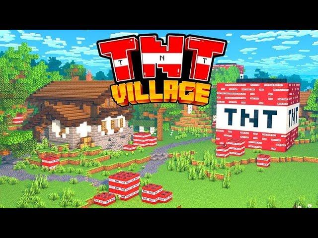 Minecraft Village Explosion With TNTs! 40K SUBS!