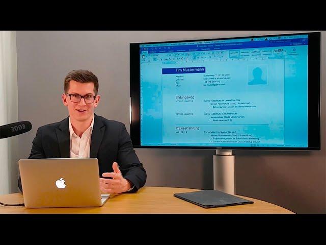 Bewerbung schreiben - Lebenslauf - Tipps / Tutorial in Word