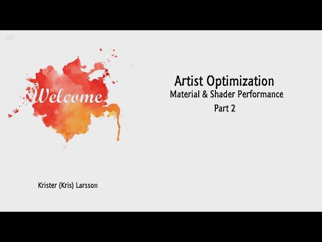 Artist Optimization Part 2/2