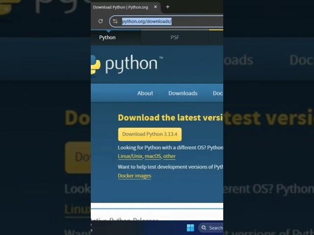 How to download python #python #shortsfeed #coding #windows #viral #shortsfeed #shorts
