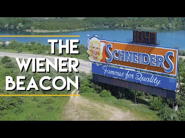 Fly Over The WIENER BEACON | SCHNEIDERS BILLBOARD | HWY 401 | ALMOST HOME SIGN