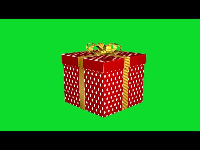 Gift Box Green Screen Royalty Free Footage