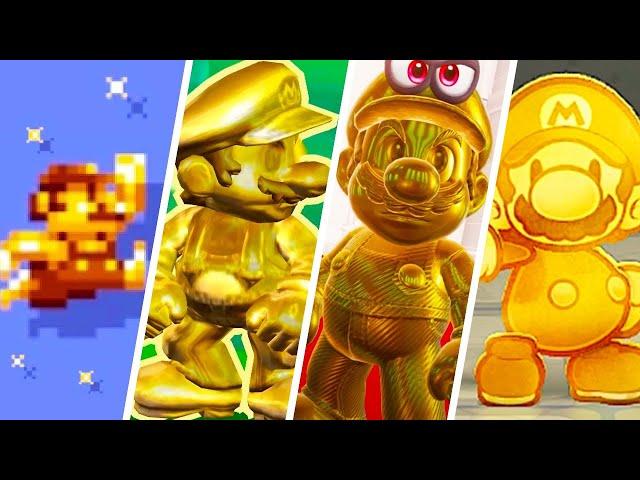 Evolution of Gold Mario (1996-2024)