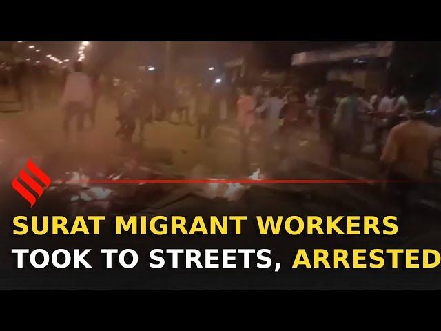 Surat's textile workers took to streets, arrested, fed in police station