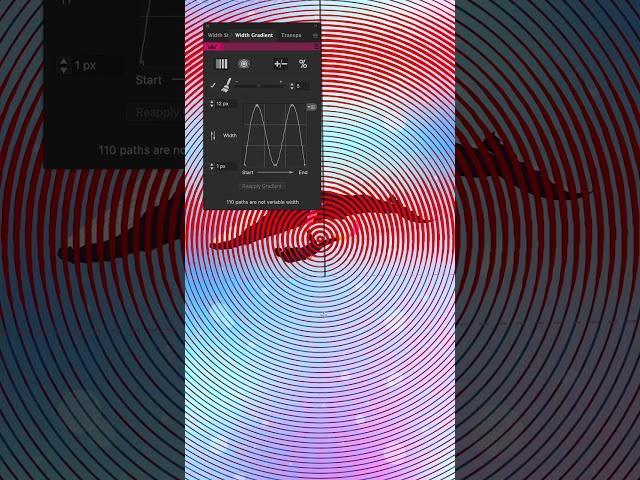 How to use the Width Gradient tool