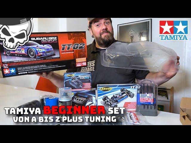 Tamiya RC-Beginner Racing Set TT-02 mit Funke und Tuning  Unboxing und Vorstellung Für Einsteiger