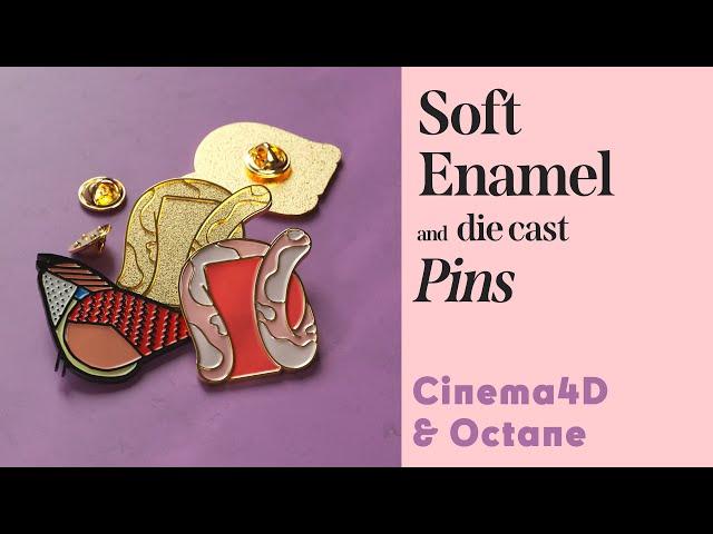 Cinema 4D Tutorial - Realistic Enamel Pins (Octane)