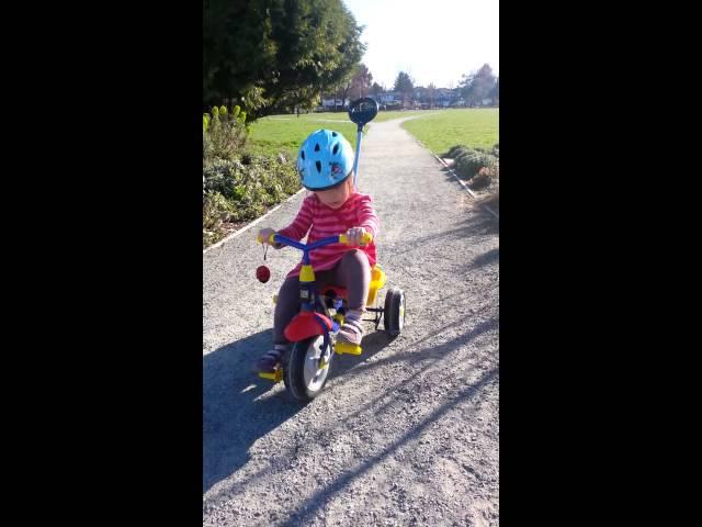 Marisa riding her bike