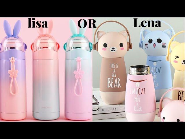 LISA OR LENA SCHOOL SUPPLIES #lisaorlena#lisa #lena #pinkaleli #wouldyourather