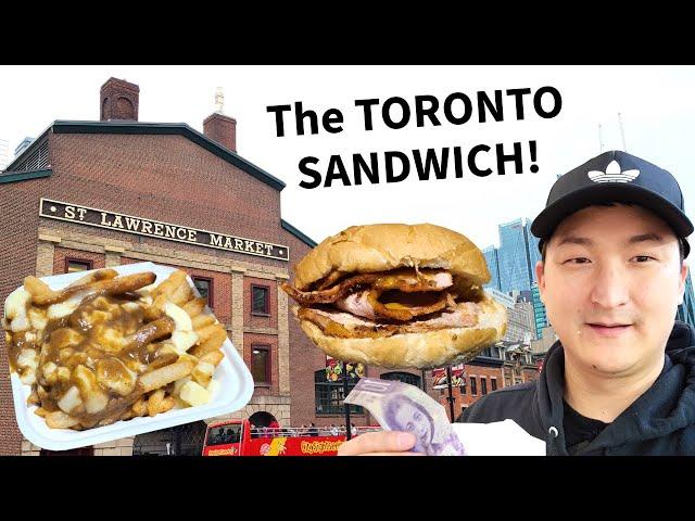 24 Hours Eating in TORONTO! St. Lawrence Market Tour, Peameal Bacon Sandwich, Poutine, Smoked Meat