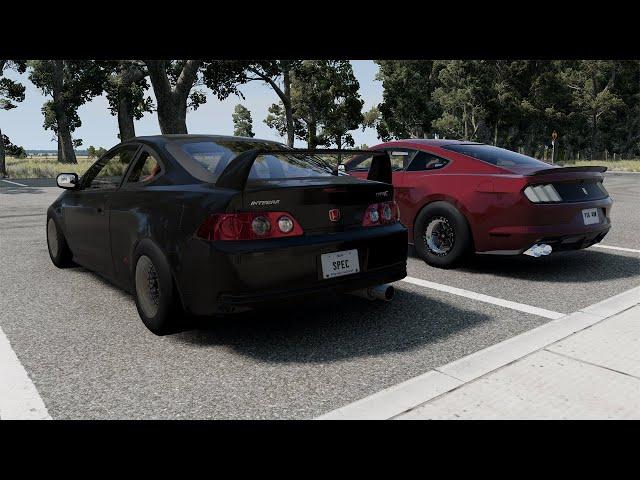 BeamNG Online | 1534HP AWD DC5 Integra Turbo Nitrous Build - Police Chase RP, Highway Racing, +