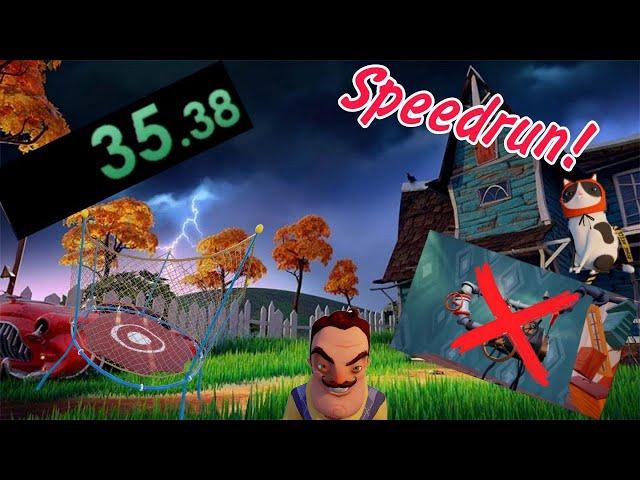 Hello Neighbor Release 1.0 Act 2 Speedrun! 35 Sec!