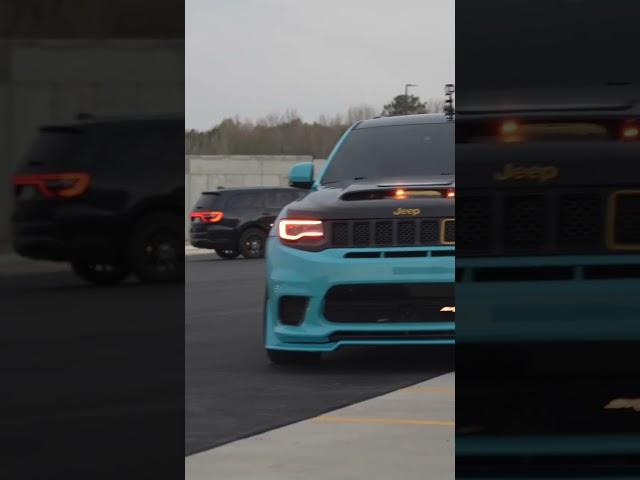 EXTREMELY RARE Jeep TrackHawk pulls up… 