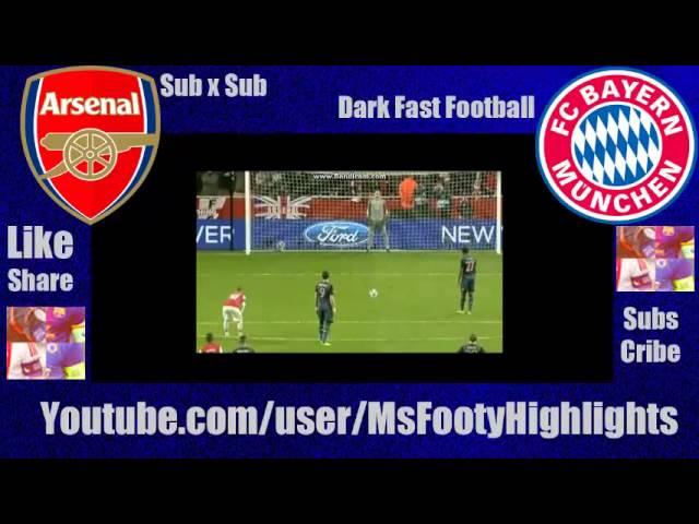 Bayern Munich Vs Arsenal - David Alaba Epic Fail Penalty 19.02.2014