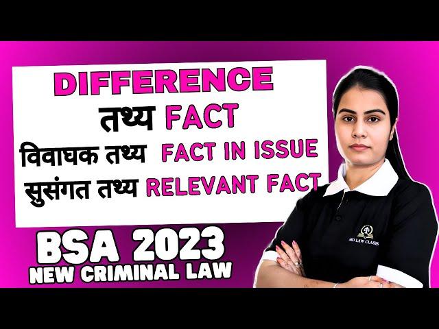 Difference :- Fact in Issue and Relevant fact