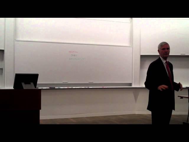 Judge Jim Gray speaking at Stanford's Decision and Ethics Center