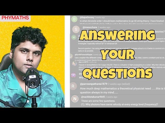 Answering your questions (Part 1)