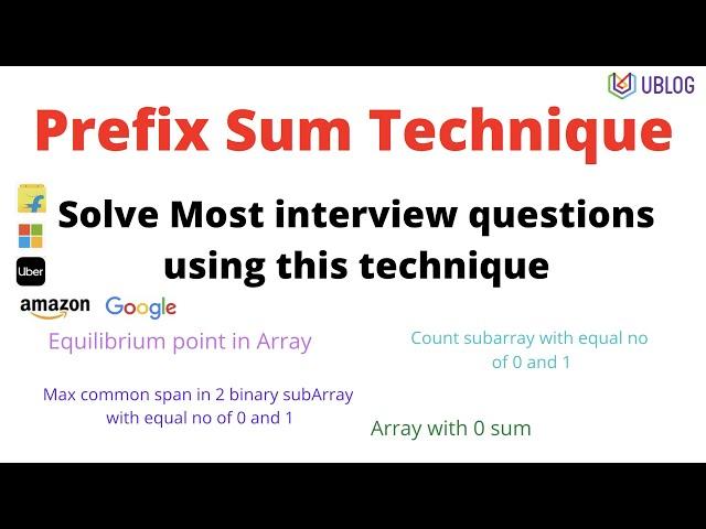 Prefix Sum Algorithm and its applications