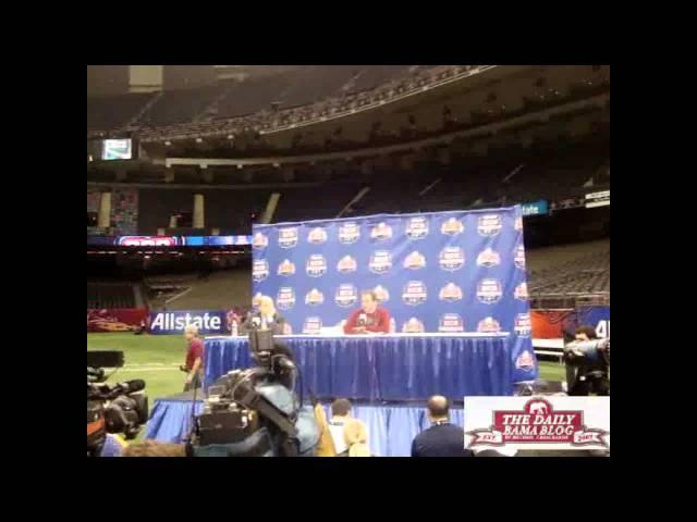 Nick Saban talks Phillip Sims before 2012 BCS title game