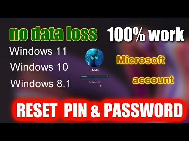 How to bypass a forgotten PIN, Microsoft account password in cmd with a local account [2024]