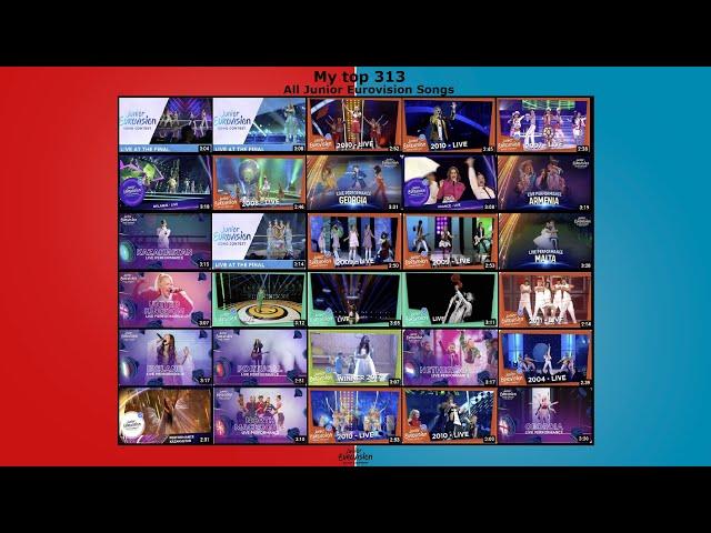 My top 313 | All JESC Songs