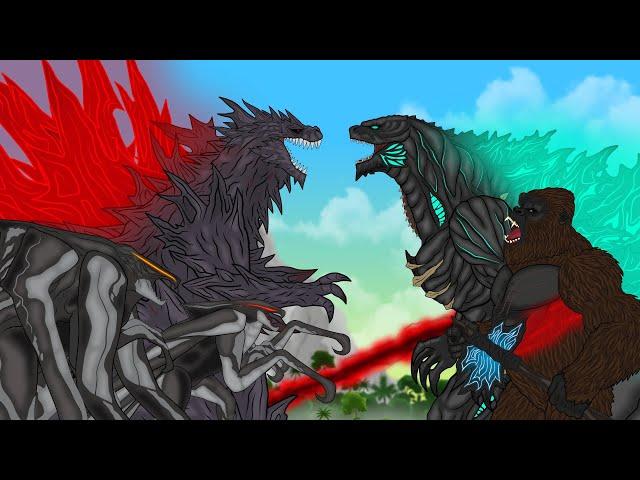 Thorny Godzilla vs. Shindary Godzilla Earth, Kong, M.U.T.O | PANDY Animation 71