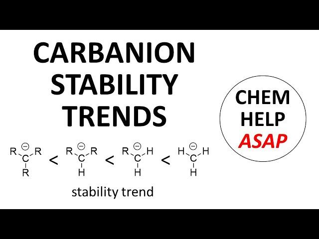 stability trends in carbanion intermediates