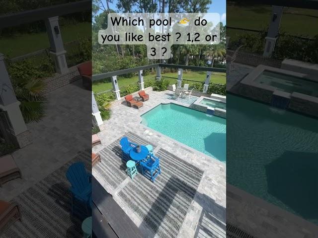 Pre-viewed three amazing homes. Which pool do you like best? 1,2 or 3 #30a #emeraldcoast