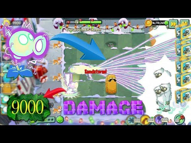 PVZ 2 LinhYM | Plants vs Zombies 2 Mod Electric Peashooter Violet 9000 Damage ( No Root )