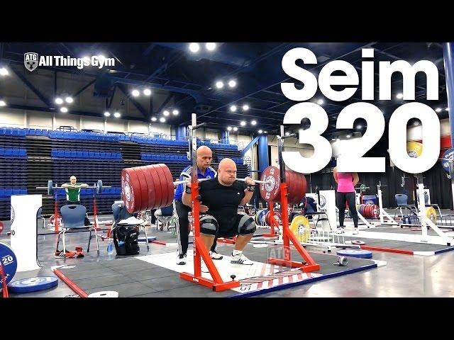 Mart Seim Speed Triple! 320kg x3 Squat 2015 World Weightlifting Championships Training Hall