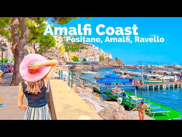 Amalfi Coast, Italy  - Positano | Amalfi | Ravello - 4K HDR 60fps Walking Tour