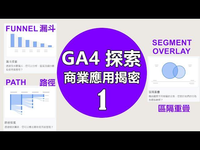 #69  #GA4 探索技巧具體商業應用揭密 1：漏斗、路徑與 區隔重疊分析 | 第一支免費#GA4 探索技巧的中文影片【傑西哥的企業創新診療室】