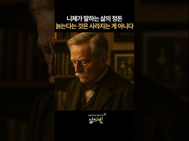 니체의 말하는 삶의 정돈 늙는다는 건 사라지는 게 아니다 #명언 #조언 #철학 #좋은글 #오디오북