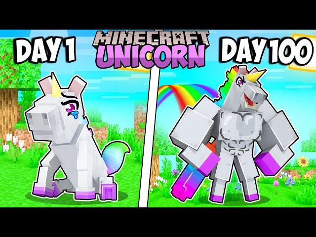 I Survived 100 Days as a UNICORN in Minecraft