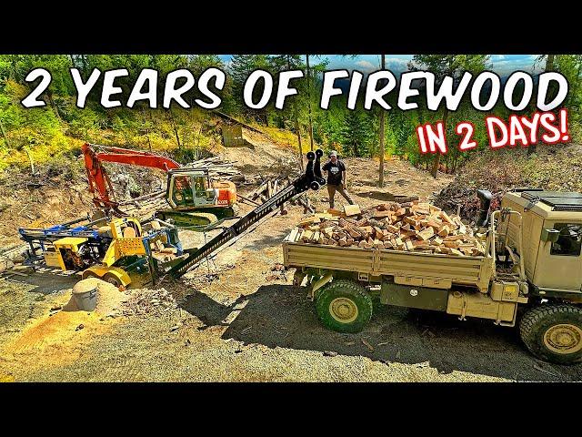 We Rented The BIGGEST Firewood Processor We Could Find (Dyna SC-15)