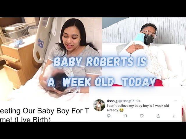 RISS AND QUAN BIRTH VLOG|BABY ROBERTS IS A WEEK OLD