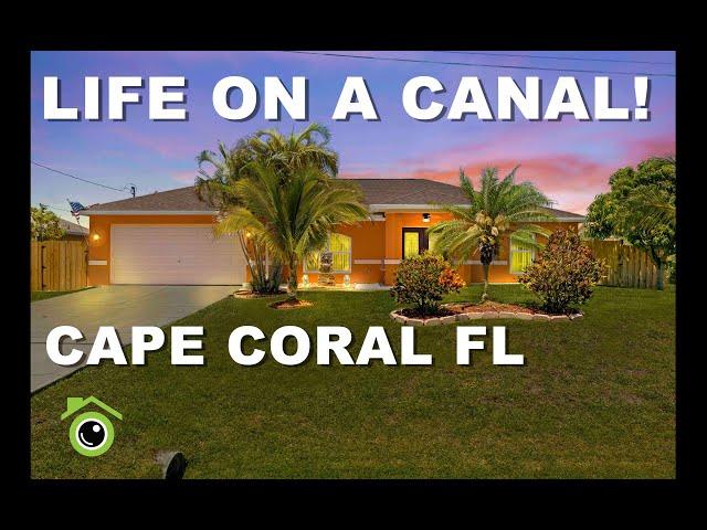 LIFE ON A CANAL.  CAPE CORAL HOME WITH WATER IN THE BACK - 2021